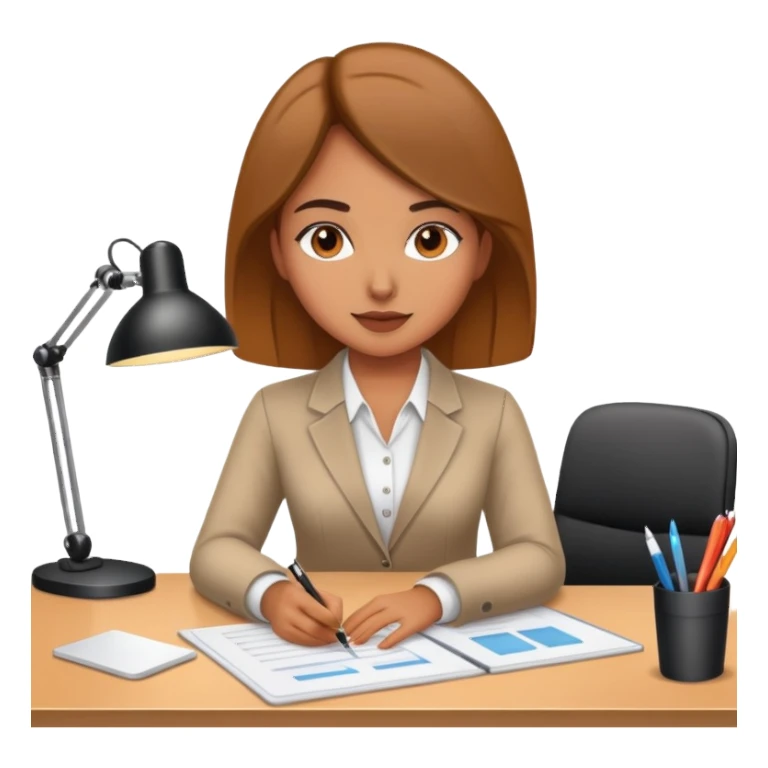 girl designer working in office sticker