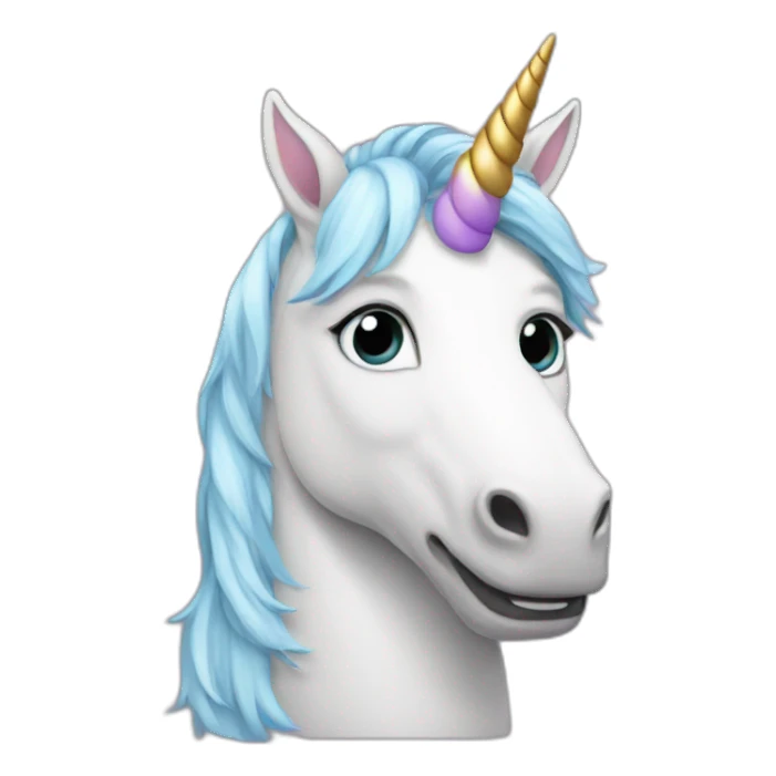 unicorn with cat face sticker