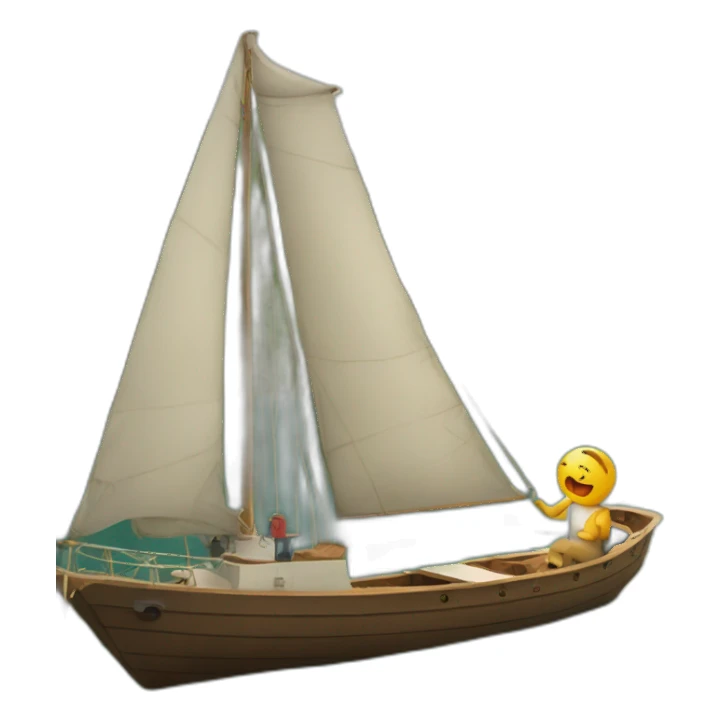 Chat sur un bateau sticker