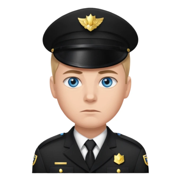 Sergeant ,blue eyes black uniform sticker