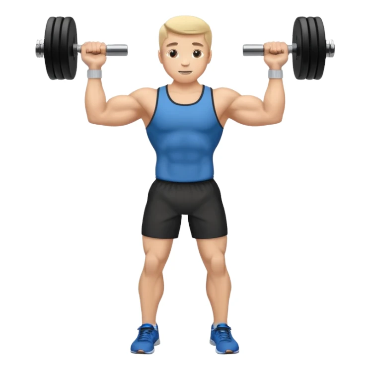 haltère élévation latérales, image de côté sticker