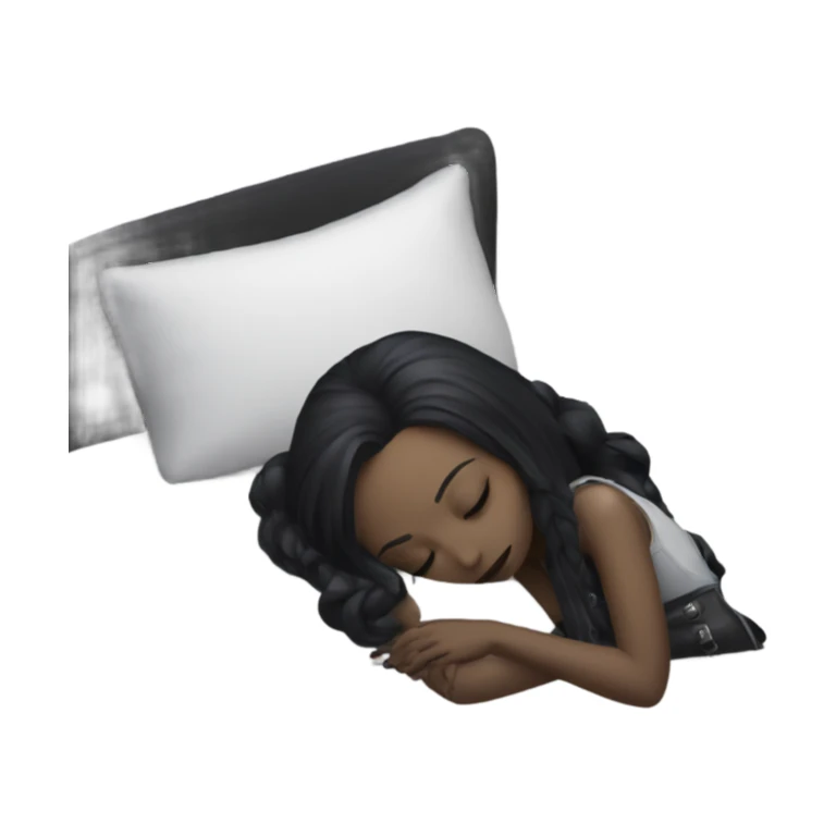 Goth girl sleeping on the bed  sticker