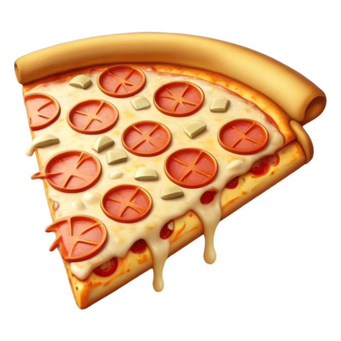 Pizza with gold bars sticker