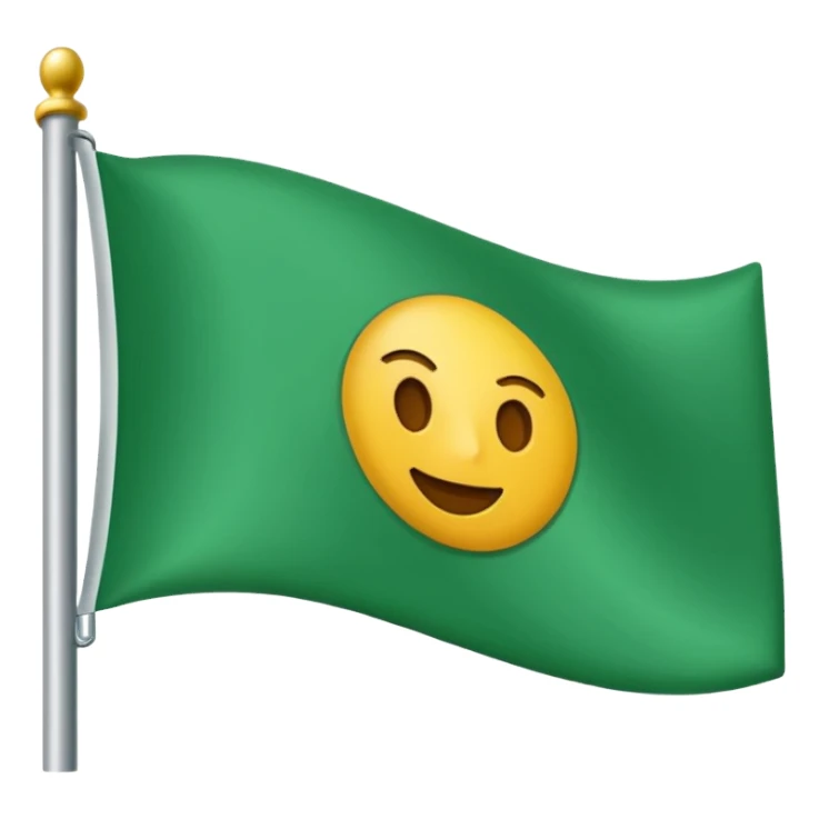 sin caras, una bandera nomal verde sticker