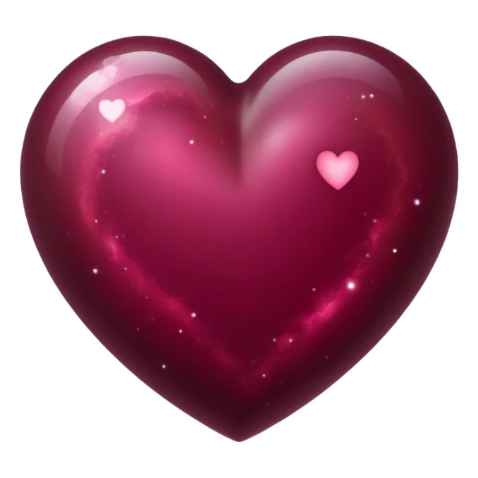  galaxy heart Burgundy sticker