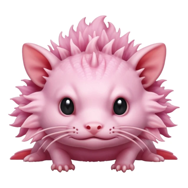 Cat axolotl hybrid sticker