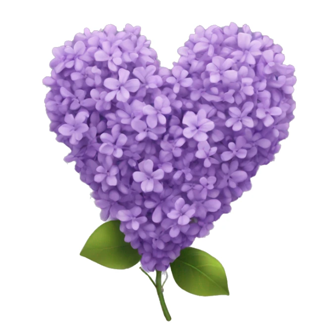 Lilac heart with violet flowers sticker
