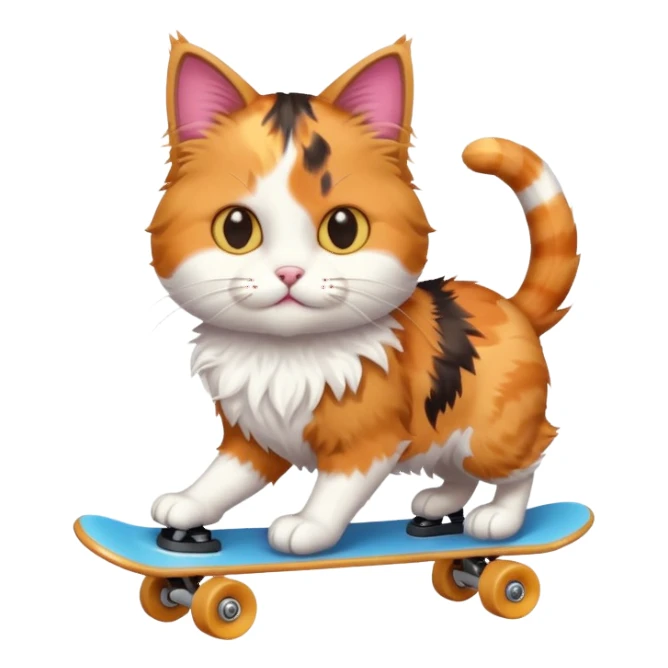 A cat skating sticker