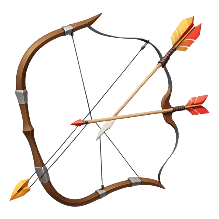 A bow with arrows sticker