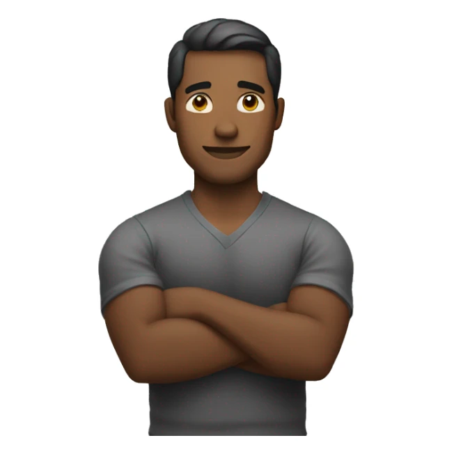 A man with his arms crossed sticker