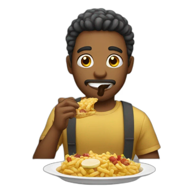 Man eating food  sticker