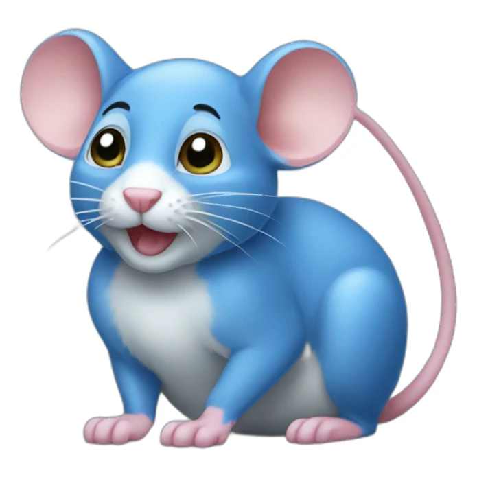 blue mouse sticker