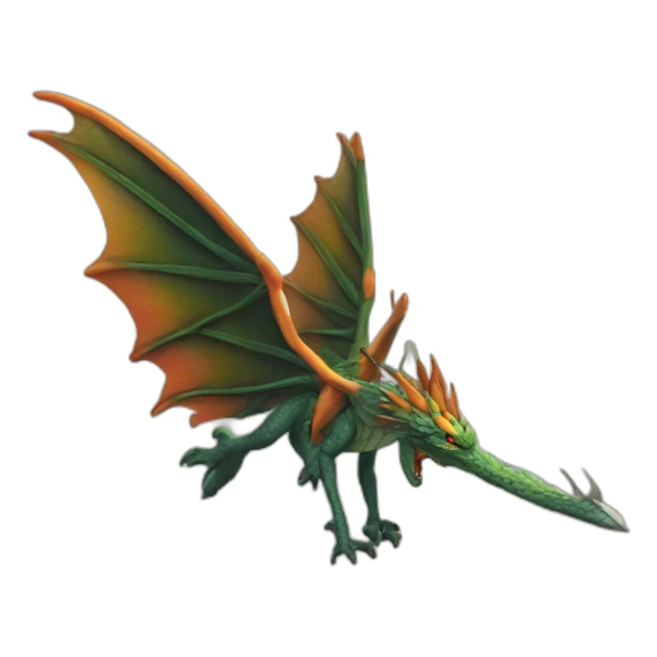 Dracaufeu ailes déployer sticker