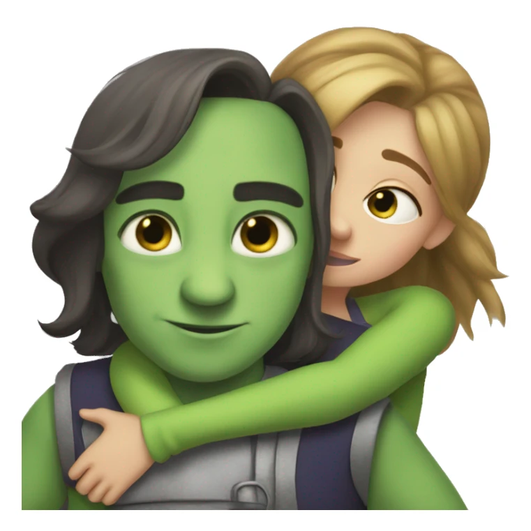 Sherek Hugging Fiona  sticker