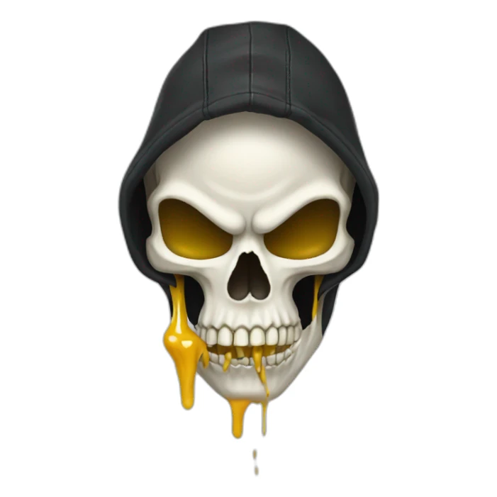 Skull with Venom hoodie sticker