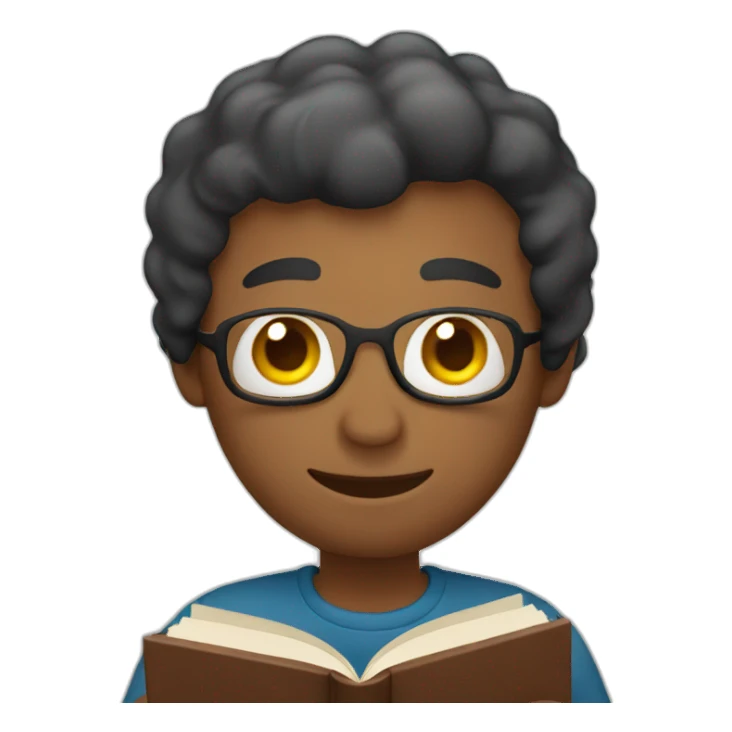 man holding a book sticker