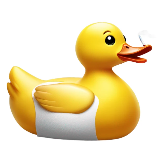 Rubber duck smoking  sticker