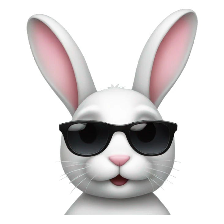 bunny with sunglasses  sticker