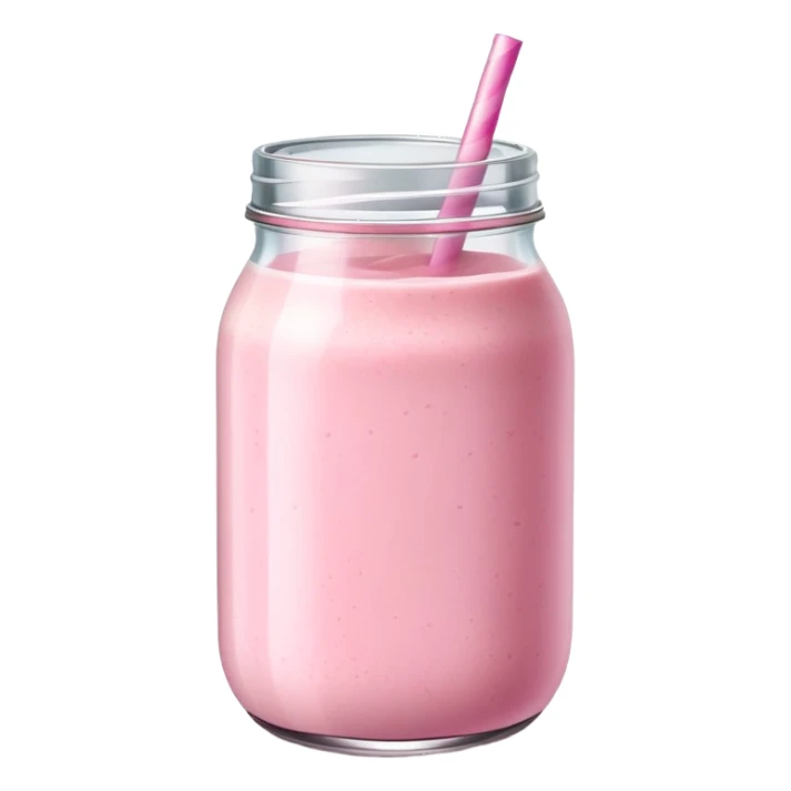 pink smoothie in a jar sticker