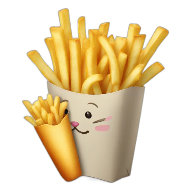 cat-eat-frenchfries sticker