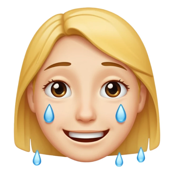 Smiling face with tears  sticker