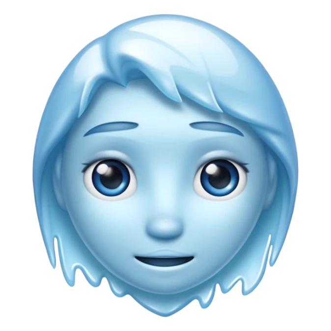 frozen emoji blue sticker
