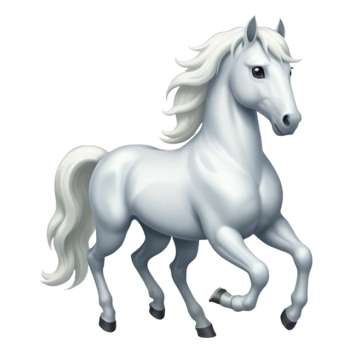 all white horse sticker