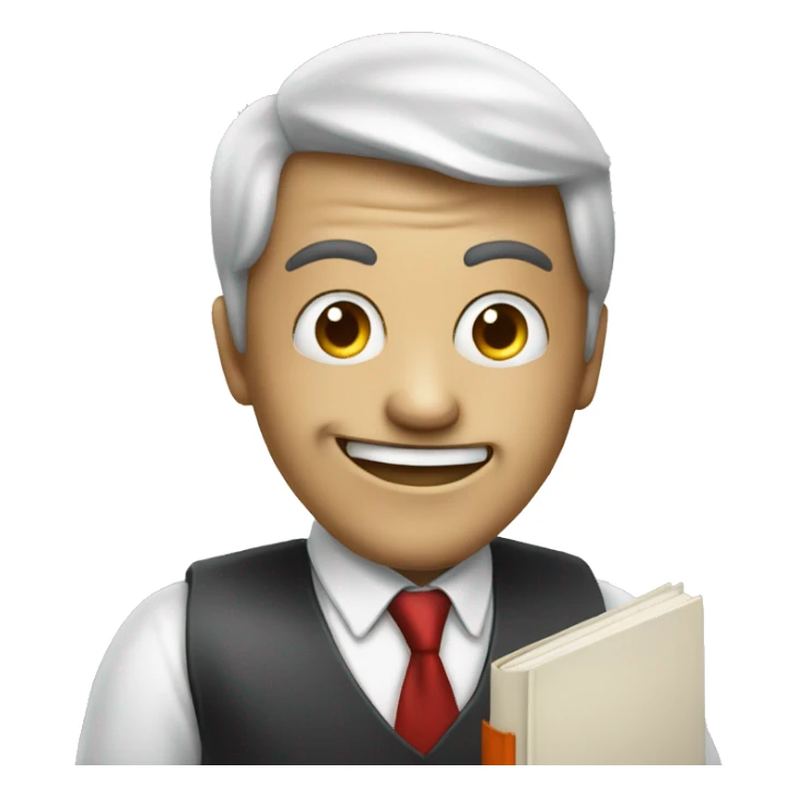 happy horror entrepreneur face with book sticker