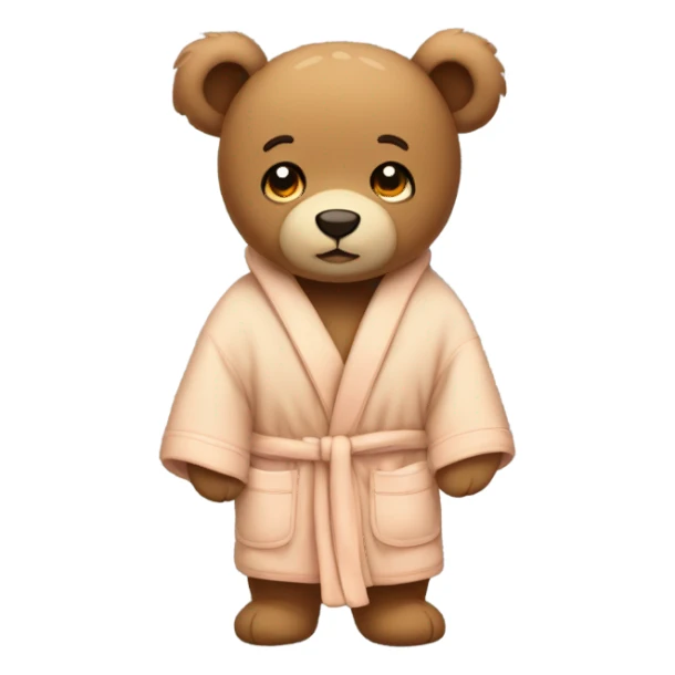 teddy bear with robe sticker