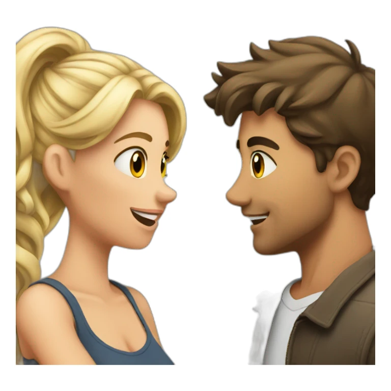 a guy flirting with a girl sticker