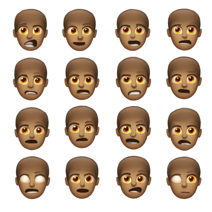 Human with burning eyes sticker