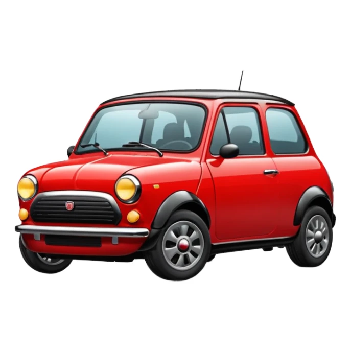 fiat mini rosso sticker