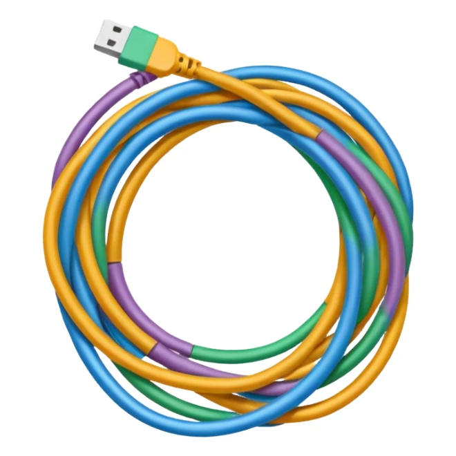 Tangled Cables sticker
