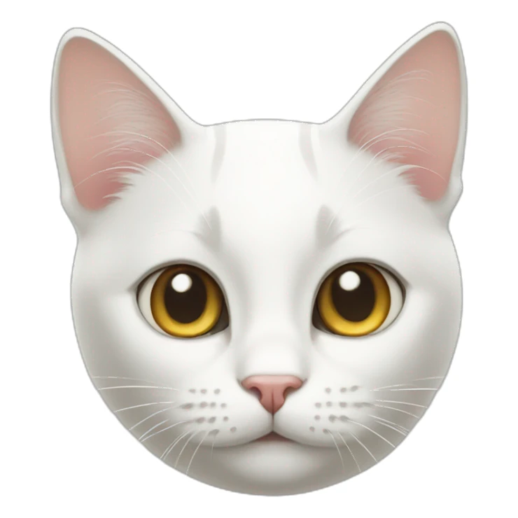 White cat sticker