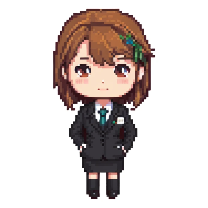 simple chibi administrative worker in professional clothes sticker
