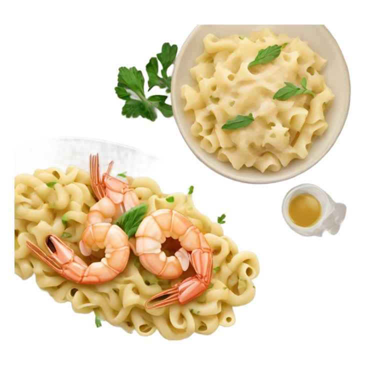 Shrimp cauliflower pasta  sticker
