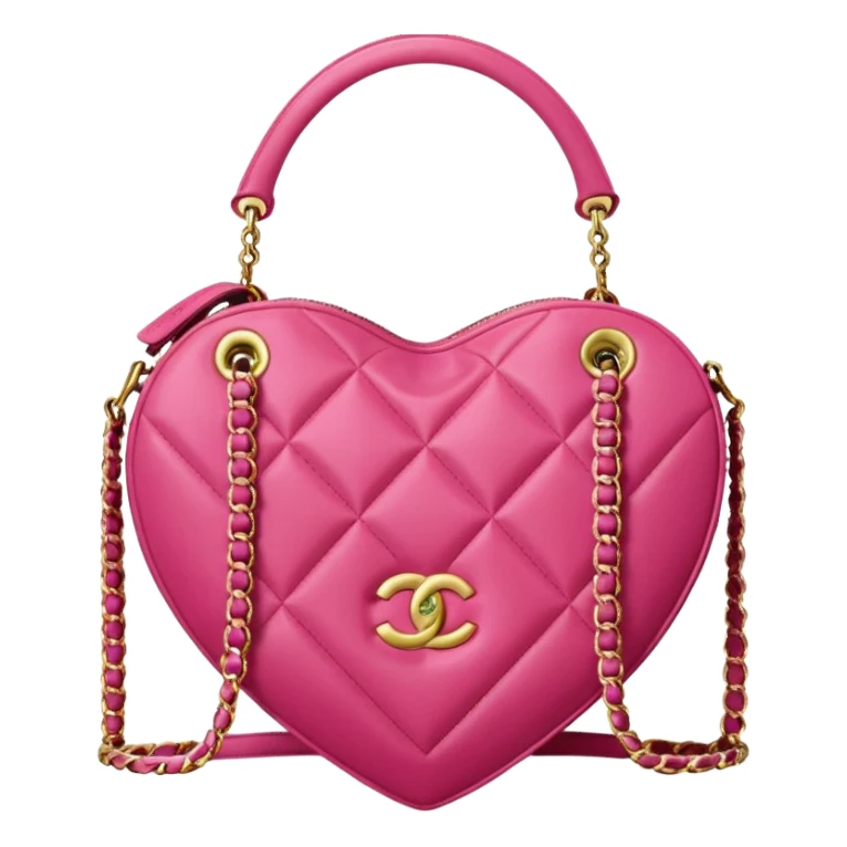 chanel heart shape bag color bag sticker