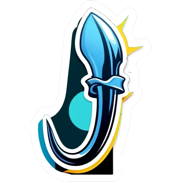 fishing hook sticker