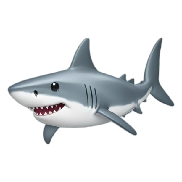 Shark with a white sweater  sticker