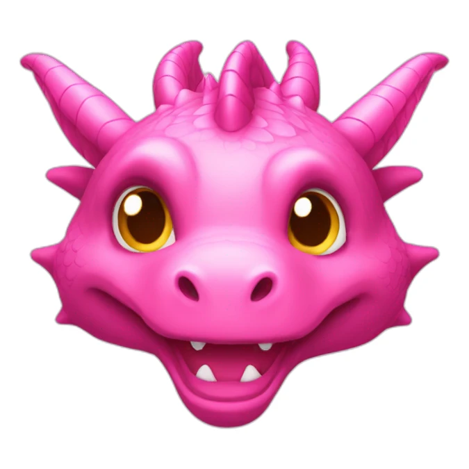 pink dragon head fall in love sticker