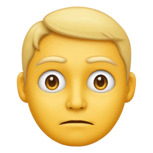 side eye emoji meme, yellow face, exaggerated side glance, skeptical expression, classic emoji style sticker