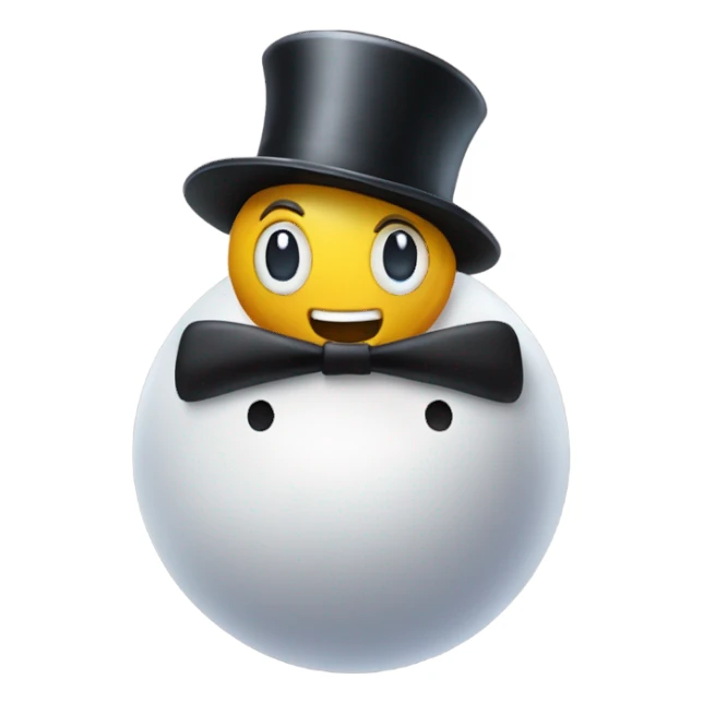 Bowling Ball wearing a top hat sticker