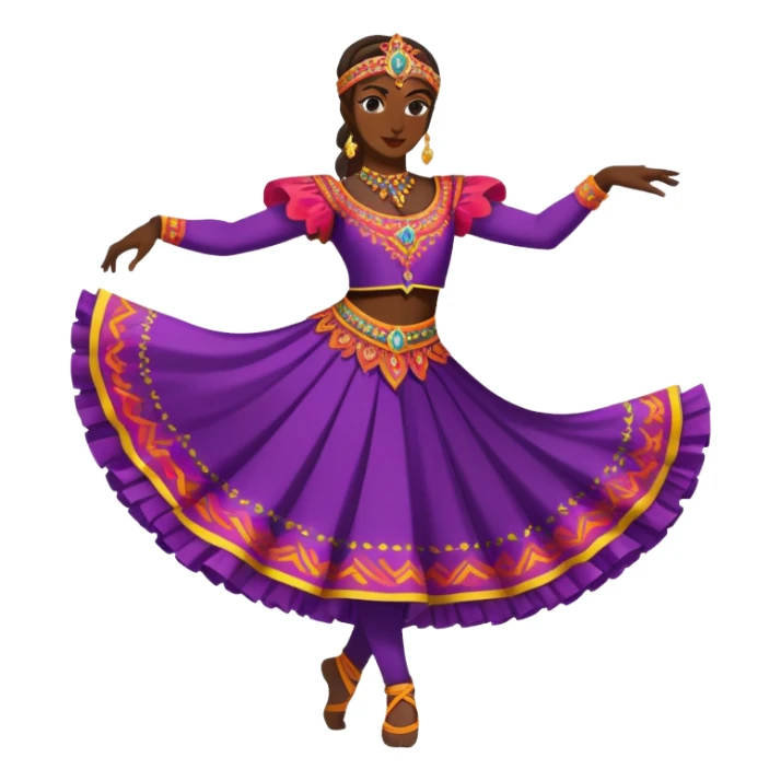 Traditional Dagestani dancer in costume sticker