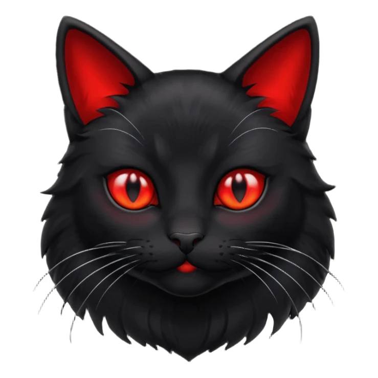 Black cat with red eyes  sticker