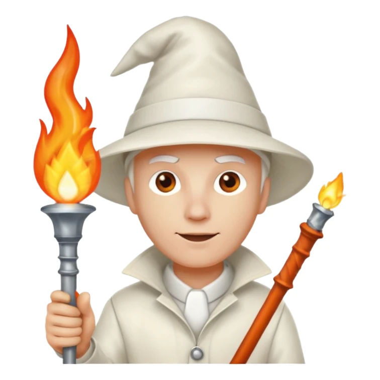 A kkk guy with a torch and pointy hat sticker