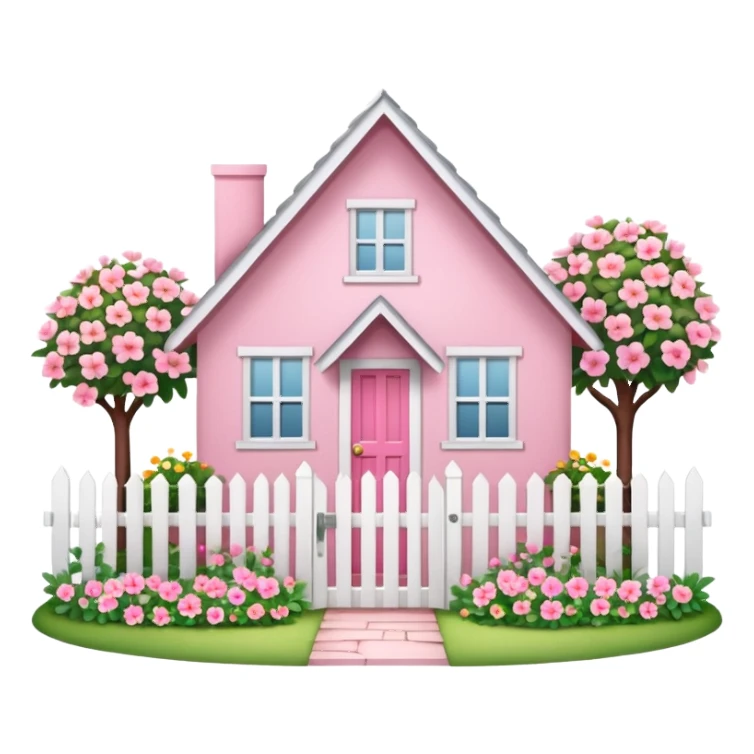 Pink cute House sticker