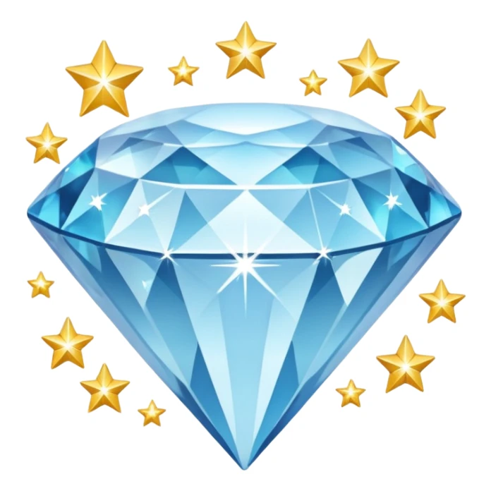 diamond with small stars  sticker