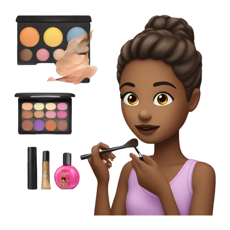 Makeup kit and a girl( white? sticker