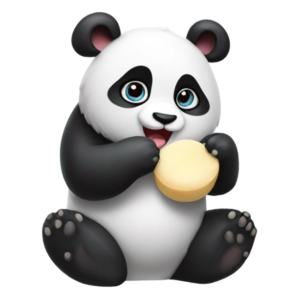 cute panda with mochi  sticker