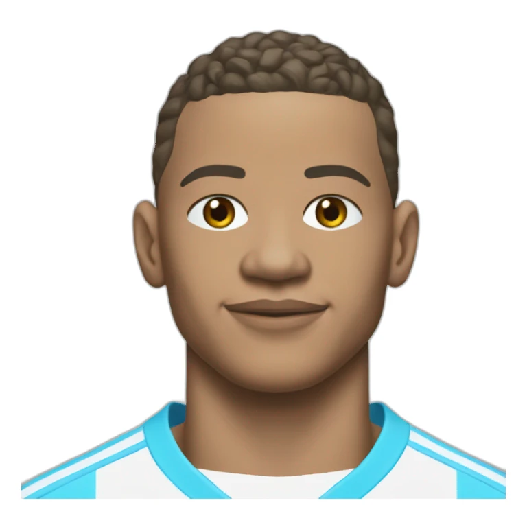 Mbappé avec un maillot de Marseille sticker